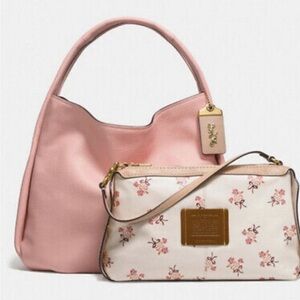 COACH BANDIT 39 in Pink Peony with light tan accents and oxblood suede i…